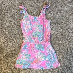 Lilly Pulitzer Pink and Blue Sleeveless romper dress medium